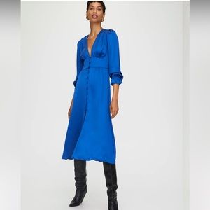 Aritzia Wilfred Blue Maxine Dress
